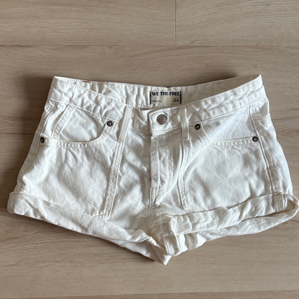 We The Free Off-White Jean Shorts